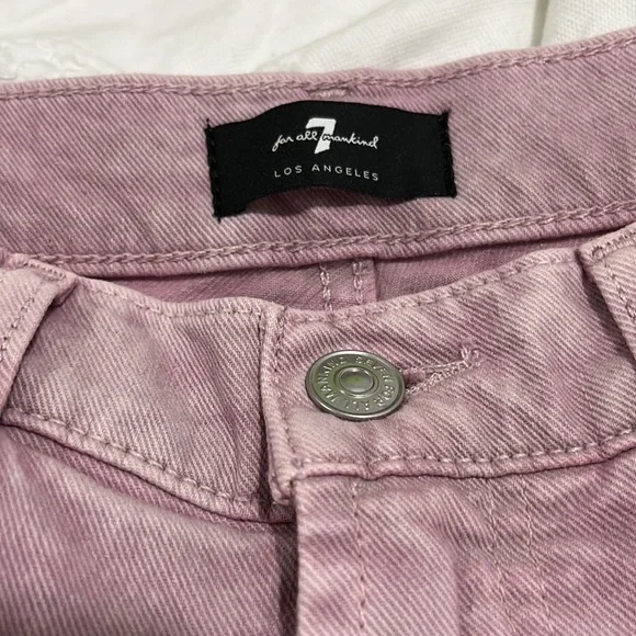 7 for all Mankind Lilac Straight Crop Jeans - Picture 4 of 8